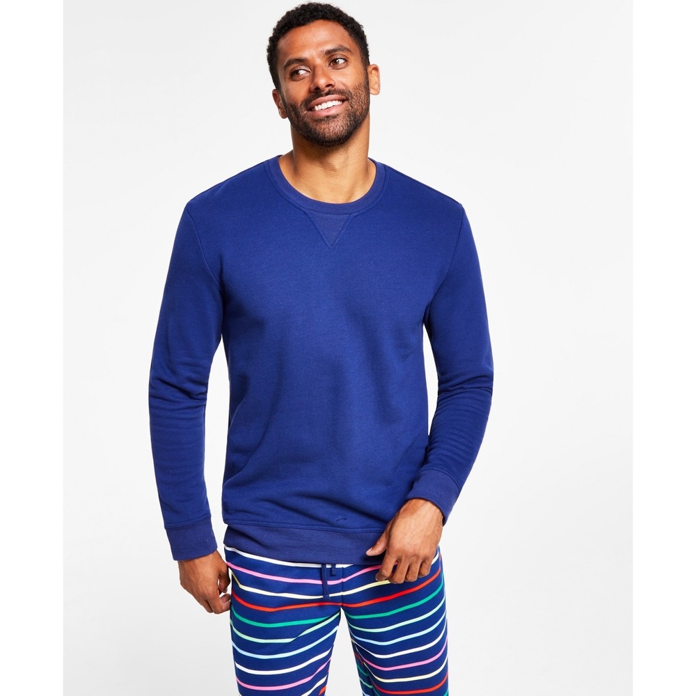 Charter Club‎ Men's Solid Crewneck Top - Navy - Size Medium